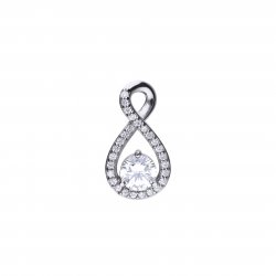 DiamonFire Silver Zirconia Infinity Pendant