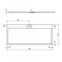 Ideal Standard i.life Ultra Flat S 1800 x 800mm Rectangular Shower Tray with Waste - Sand