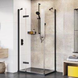 Roman Innov8 Hinged Door with In-Line Panel 1200 x 800mm (Corner Fitting)