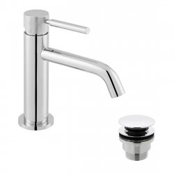 Vado Origins Slimline Mono Basin Mixer with Knurled Handle & Universal Waste