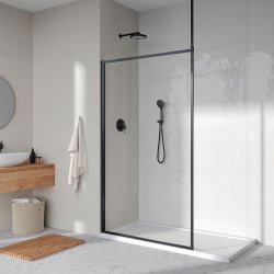 Roman Innov8 8mm 700mm Black Framed Wetroom Panel