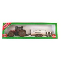 Siku Massey Ferguson Tractor & Ifor Williams Trailer - Diecast Scale 1:32 - 8608