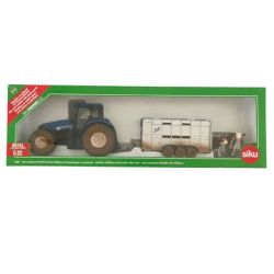 Siku New Holland Tractor & Ifor Williams Trailer - Diecast Scale 1:32 - 8607
