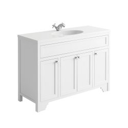 Harrogate Duchy Arctic White 1200mm Vanity Unit & Basin