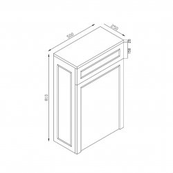 Harrogate Spa Grey 500mm Back to Wall Toilet Unit
