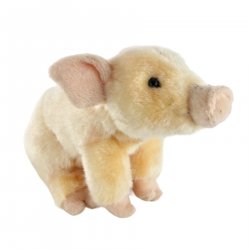 Soft Toy Pink Pig by Living Nature (15cm) AN335p