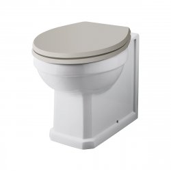 Harrogate Back to Wall Toilet & Dovetail Grey Soft Close Seat