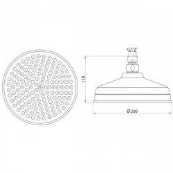 Harrogate 200mm Raincan Shower Head