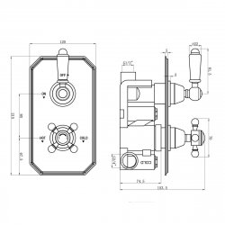 Harrogate Twin Concealed Valve