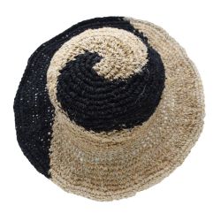 Swirl Hemp & Cotton Sun Hat - Black