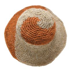 Swirl Hemp & Cotton Sun Hat - Orange