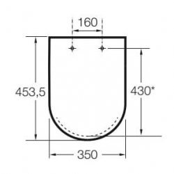 Roca The Gap Square Standard Close Toilet Seat