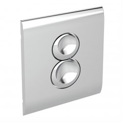 Armitage Shanks Septa Pro P4 Pneumatic Metal Dual Small Flushplate - Chrome