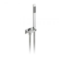 Vado Omika Single Function Handset with Hose and Bracket & Integrated Outlet - Chrome