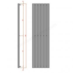 RAK 292 x 1800 Dakota White Radiator