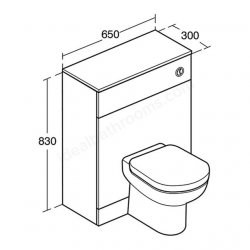 Ideal Standard Tempo 650mm Lava Grey WC Unit