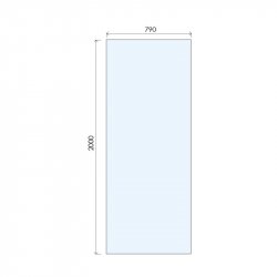 Purity Collection 800mm Chrome Wetroom Panel with Ceiling Bar