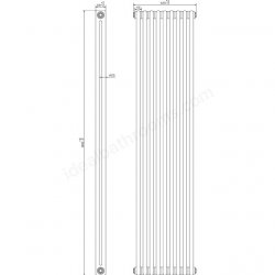 Bayswater Nelson Double 1800 x 425mm White Radiator