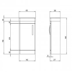 Tavistock Vitoria 500mm Cloakroom Unit and Basin - Pebble Grey