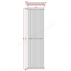RAK 400 x 1700 Casa Mila Chrome Radiator