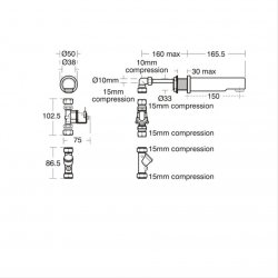 Armitage Shanks Sensorflow 21 150mm Compact Wall Spout