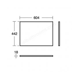 Ideal Standard Connect Air 600 x 442mm Worktop (Matt Dark Brown)