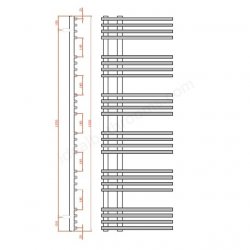 RAK 500 x 1500 Sagrada Chrome Radiator