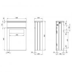 Tavistock Lansdown Mineral Blue 560mm Back To Wall Unit