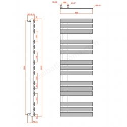 RAK 500 x 1500 Shard Chrome Radiator