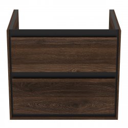 Ideal Standard Connect Air 600mm 2 Drawer Vanity Unit (Wood with Silk Black Interior)