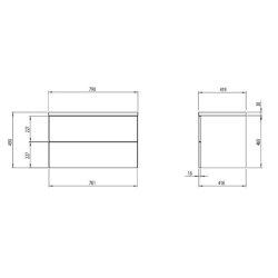 Tavistock Cadence 800mm Wall Mounted Vanity Unit - Gloss White