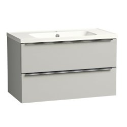 Tavistock Cadence 800mm Wall Mounted Vanity Unit - Gloss Light Grey