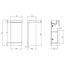 Tavistock Cadence 400mm Cloakroom Vanity Unit - Tundra Wood