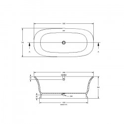 BC Designs Traditional Polished White Bampton Bath