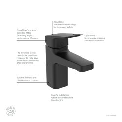 Ideal Standard Ceraplan Silk Black Single Lever Basin Mixer