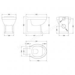 Bayswater Fitzroy Back to Wall Pan