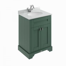 BC Designs Victrion 600mm Forest Green 2 Door Basin Unit