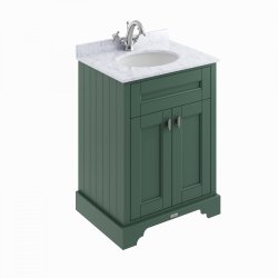 BC Designs Victrion 600mm Forest Green 2 Door Basin Unit