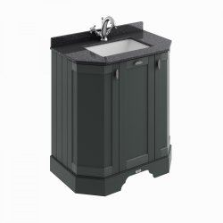 BC Designs Victrion 750mm Dark Lead 3 Door Angled Basin Unit