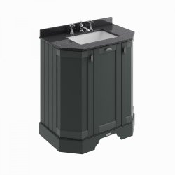 BC Designs Victrion 750mm Dark Lead 3 Door Angled Basin Unit