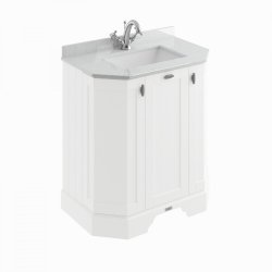 BC Designs Victrion 750mm Nimbus White 3 Door Angled Basin Unit