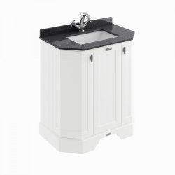 BC Designs Victrion 750mm Nimbus White 3 Door Angled Basin Unit