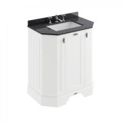 BC Designs Victrion 750mm Nimbus White 3 Door Angled Basin Unit