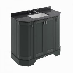 BC Designs Victrion 1000mm Dark Lead 4 Door Angled Basin Unit