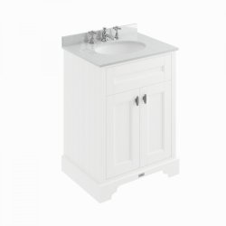 BC Designs Victrion 600mm Nimbus White 2 Door Basin Unit