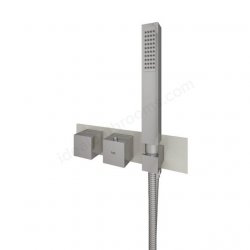 RAK Thermostatic 2 Outlet 2 Handle Greige Square Shower Valve Including Shower Kit