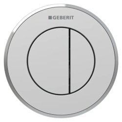 Geberit Type10 Pneumatic Dual Flush Button for Sigma 8cm Cistern - Matt Chrome