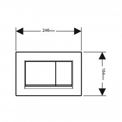 Geberit Sigma 30 Matt White/Gloss/Matt White Dual Flush Plate