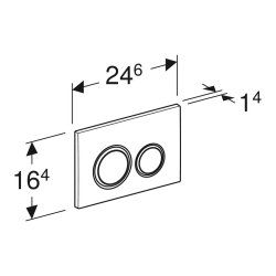 Geberit Sigma 21 Dual Flush Plate - Mustang Slate & Chrome