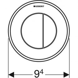 Geberit Type 01 Matt Chrome Dual Flush Button